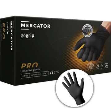 MERCATOR Gogrip Black Rękawiczki nitrylowe rozm. L Do Auta
