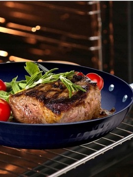 ZESTAW 3 PATELNII NIEPRZYWERAJĄCYCH GRANATOWE PRESTIGE DIAMANT