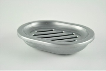 MYDELNICZKA DWUCZĘŚCIOWA Z OCIEKACZEM SREBRNA PLAS