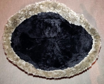 Futrzana czapka zimowa toczek naturalne futro kożuch 56-58cm