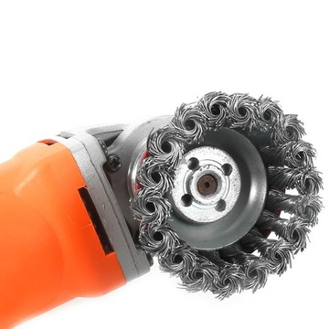 ПРОВОЛОЧНАЯ ЩЕТКА ИЗ ВИТОЙ ПРОВОЛОКИ, ПЕРЕДНЯЯ, M14, 75 мм