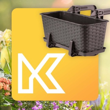 4x БАЛКОННЫЙ ЯЩИК 40см КОРИЧНЕВЫЕ РУЧКИ