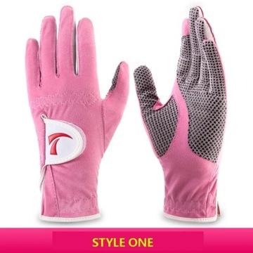 TTYGJ 1 Pair Women Anti-Slip Granules Golf Gloves