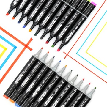 АЛКОГОЛЬНЫЕ МАРКЕРЫ, ТРИПСЫ, МАРКЕРЫ, ДВУСТОРОННИЕ МАРКЕРЫ, НАБОР 80 ШТ + СУМКА