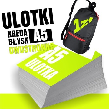 TANIE ULOTKI 10000 szt A5 DWUSTRONNE + PLECAK
