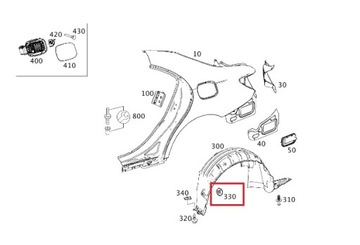 MERCEDES CLA GLA W176 W246 W222 W217 MATICE PODBĚHU ZADNÍ ORIGINÁLNÍ