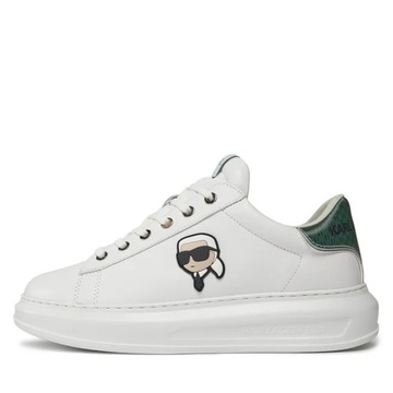 Karl Lagerfeld Buty Męskie Kapri NFT Kounter White Green 44