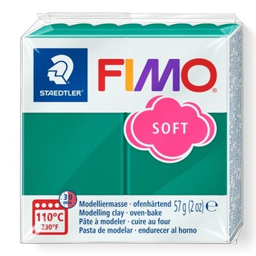 Staedtler Fimo Мягкая ПЛАСТИКОВАЯ ПАСТА ИЗУМРУДНАЯ 57г 8020-56