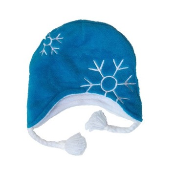 Двусторонняя ЗИМНЯЯ ШАПКА СНЕЖИНКА/МЕДВЕДЬ L - ЛЕСНКА