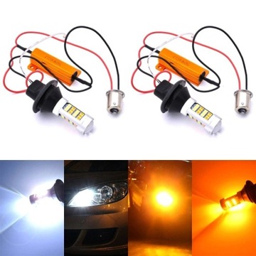 2x LED PY21W, BAU15S 12-18V CANBUS kierunek + dzie