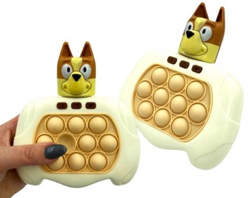 Gra pop it POPIT zręcznościowa antystresowa elektroniczna BLUEY BINGO blue