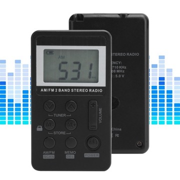 qqt103 профессиональный мини-портативный радиоприемник FM/AM стереоприемник с ЖК-дисплеем