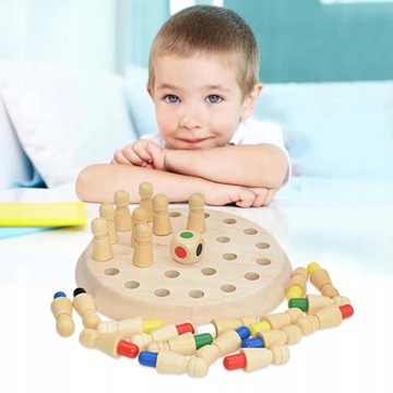 КИТАЙСКАЯ ДЕРЕВЯННАЯ ЦВЕТНАЯ ЛОГИЧЕСКАЯ ИГРА НА ПАМЯТЬ
