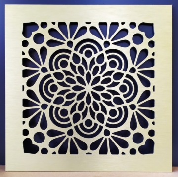 Декоративная ажурная вентиляционная решетка на заказ любого размера и рисунка.