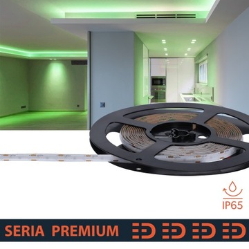 Taśma LED Premium 12V COB jedna linia światła 480led barwa zielona IP65 (5)
