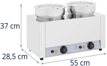 НАГРЕВАТЕЛЬ BEMAR ДЛЯ СУПОВ, СОУСОВ ФОНДЮ, ОБЪЕМ 2x7 Л