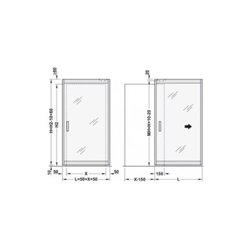 System do drzwi przesuwnych MAGIC2 FRAME 1100 Wysokość skrzydła 2600 mm 15-