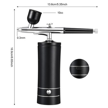 Электрический аэрограф-пистолет для нанесения аэрографа на ногти