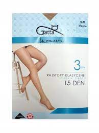 Rajstopy klasyczne classic tights Gatta MOMENTS 15 den r. 3 M NERO czarne
