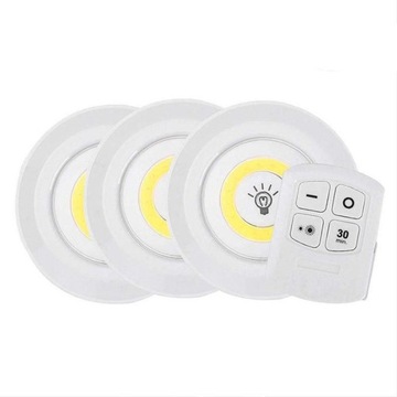 3x LAMPKA lampa BEZPRZEWODOWA LED na baterie PILOT