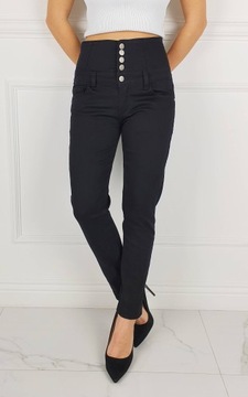 #DAMSKIE SPODNIE JEANS MODELUJĄCE WYSOKI - STAN #