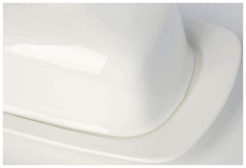 Maselniczka biała porcelanowa 18,4*8,5cm Wilmax pojemnik na masło z pokrywą