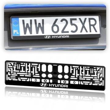 2 x Ramka na Tablicę Rejestracyjną do Twojego Samochodu LOGO HYUNDAI