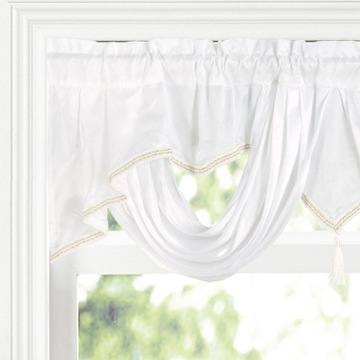 Карманный стержень Valance, дышащая оконная занавеска, панель, декор для окон, белый цвет