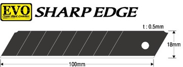 Черные ломаные лезвия KDS LB-10B EVO 18 мм 10 шт.