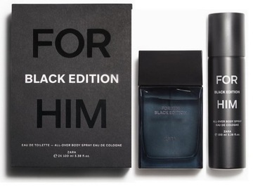 ZARA FOR HIM BLACK EDITION EDT 100 ML + EDC 100 MLx