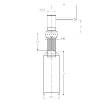 Настольный дозатор мыла Saphoхром SP023
