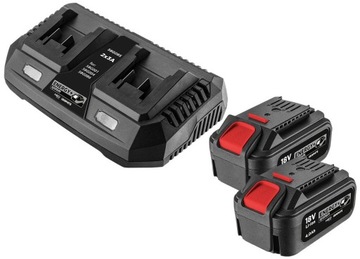 GRAPHITE 2X AKUMULATOR 4AH Z ŁADOWARKĄ PODWÓJNĄ