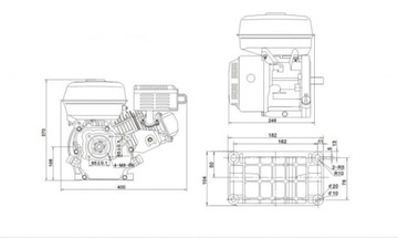 Двигатель внутреннего сгорания Ripper GX160 7 л.с. + шкив