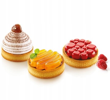 ФОРМЫ ДЛЯ ТАРТЕТОВ, ПЕРФОРИРОВАННЫЙ КРАЙ, 8 шт.