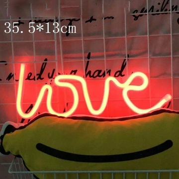 Neon LED Baterie/USB Lampka na ścianę NEON Pink
