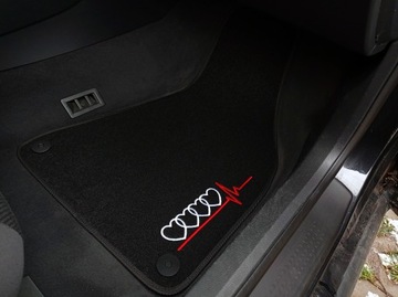 ВЕЛУРОВЫЕ КОВРИКИ ДЛЯ AUDI ВСЕХ МОДЕЛЕЙ 4x ВЫШИВКА