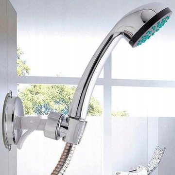 Держатель душевой лейки с присоской, серебристый