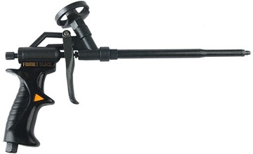 Металлический пистолет для пены + полный тефлоновый черный + очиститель Fome Flex, 500 мл.