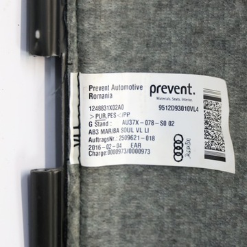 AUDI A3 8V PODPORA SEDAČKY MATERIÁL PŘEDNÍ LEVÝ 8V3881805