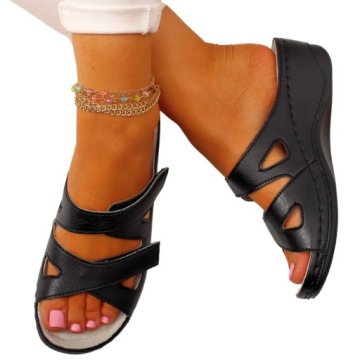 ШЛЕПАНЦЫ ЖЕНСКИЕ ОРТОПЕДИЧЕСКИЕ, ПОШИТЫЕ ИЗ КОЖИ