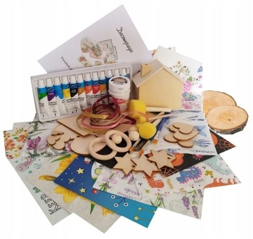 Zestaw START do Decoupage Skarbonka Domek Prezent