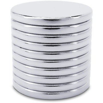 MOCNY MAGNES NEODYMOWY WALCOWY 20x2 mm, 10 szt.
