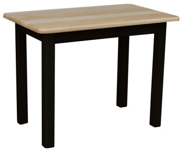 STÓŁ DREWNIANY 80x60 STOLIK KUCHENNY DWA KOLORY CZARNY+SOSNA