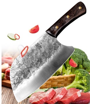 ЯПОНСКИЙ НОЖ ПОВАРА ОСТРЫЙ тесак ручной ковки 30СМ ДЛЯ МЯСА И ОВОЩЕЙ