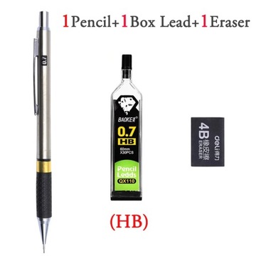 2H HB 2B Свинец 0,5 0,7 0,9 2,0 Механический автоматический карандаш из сплава с