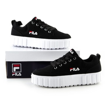 Buty FILA damskie czarne sneakersy sportowe tenisówki trampki r 38