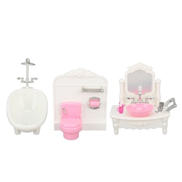 Zestaw łazienkowy do domku dla lalek Wanna