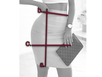 ЮБКА-КАРАНДАШ В РЕБРУСКУ, ЦВЕТ S/M