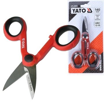 НОЖНИЦЫ YATO ДЛЯ ЭЛЕКТРИКА 140 мм YT-1974 НОЖНИЦЫ