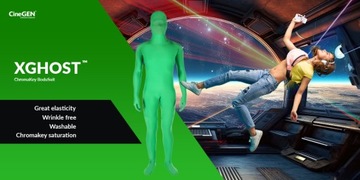 Зеленый наряд Green Screen Chroma Key, размер XL